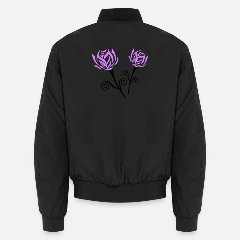 Roses - Unisex Bomber Jacket - black