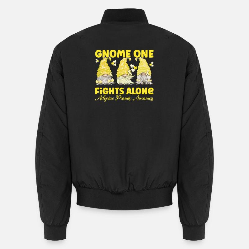 Gnome One Kämpft Allein Gelbe Adoptiveltern Unisex Bomberjacke