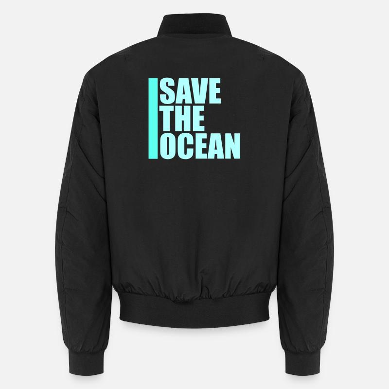 Save The Ocean Ozean Aktivismus Umwelt Statement Unisex Bomberjacke