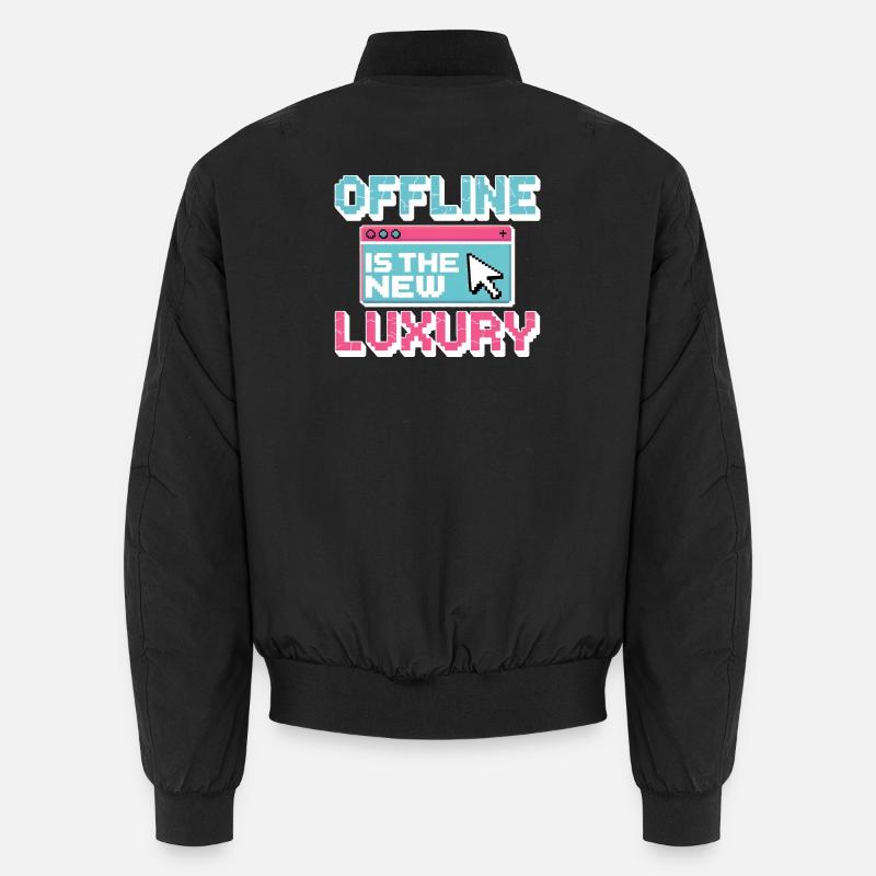 Offline ist der neue Luxus Unisex Bomberjacke
