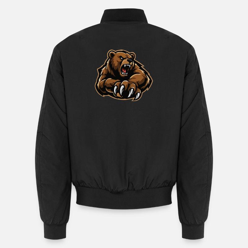 Wütige Bärenklaue Illustration Unisex Bomberjacke