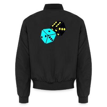 Salle de jeux Neon Cube - Bomber unisexe - noir - Dos - AI Model Male 185 light (185cm)
