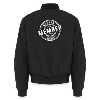 Membres - Bomber unisexe - noir - Dos - AI Model Male 185 light (185cm)