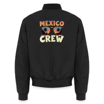Mexiko Crew - Unisex Bomberjacke - Schwarz - Hinten - AI Model Male 185 light (185cm)