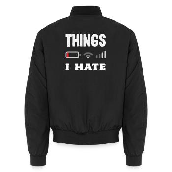 Dinge Die Ich Hasse - Unisex Bomberjacke - Schwarz - Hinten - AI Model Male 185 light (185cm)