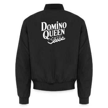 Dominokönigin - Unisex Bomberjacke - Schwarz - Hinten - AI Model Male 185 light (185cm)
