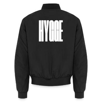 T-shirt graphique Hygge Bold Wordmark - Bomber unisexe - noir - Dos - AI Model Male 185 light (185cm)