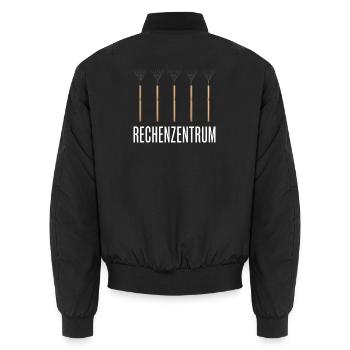Rechenzentrum Gartenoutfit Gartenarbeit - Unisex Bomberjacke - Schwarz - Hinten - AI Model Male 185 light (185cm)