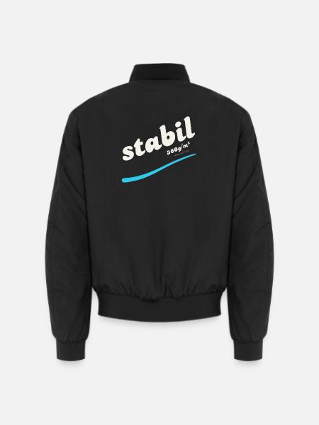 stabil (super Alltags T Shirt mit Statement) - Unisex Bomberjacke - Schwarz