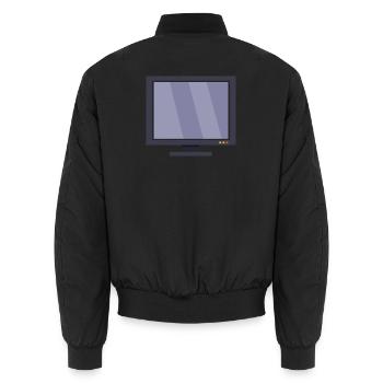 Fernsehen - Unisex Bomberjacke - Schwarz - Hinten - AI Model Male 185 light (185cm)