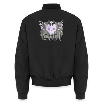 Goth - Unisex Bomberjacke - Schwarz - Hinten - AI Model Male 185 light (185cm)