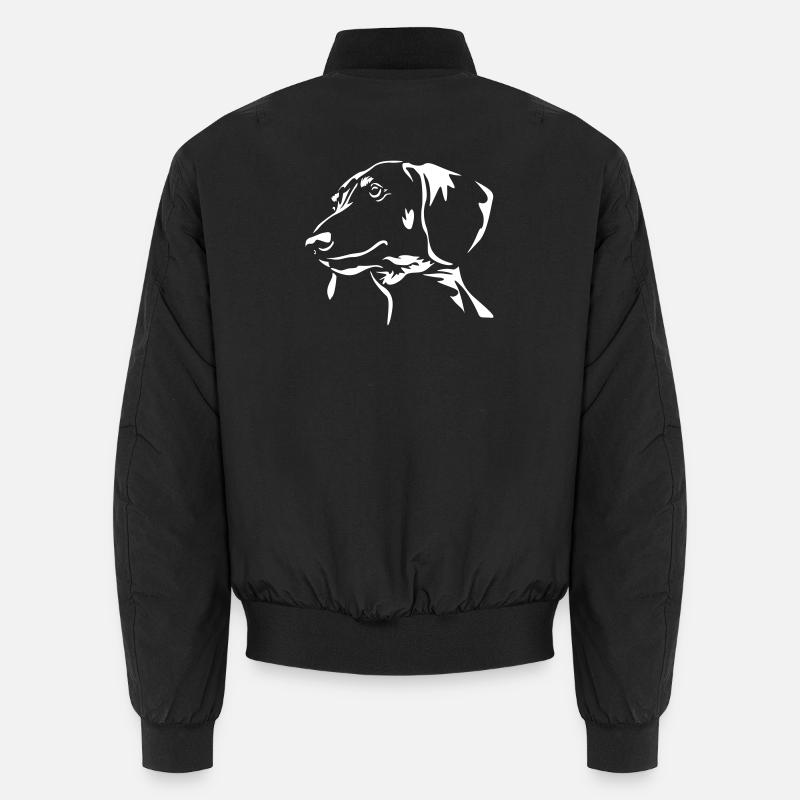 Tête de teckel « Black Edition Bomber unisexe
