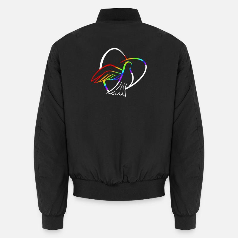 Friedenstaube mit Herz Unisex Bomberjacke
