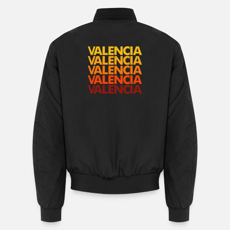 Valencia Gradient Font Stack Unisex Bomber Jacket
