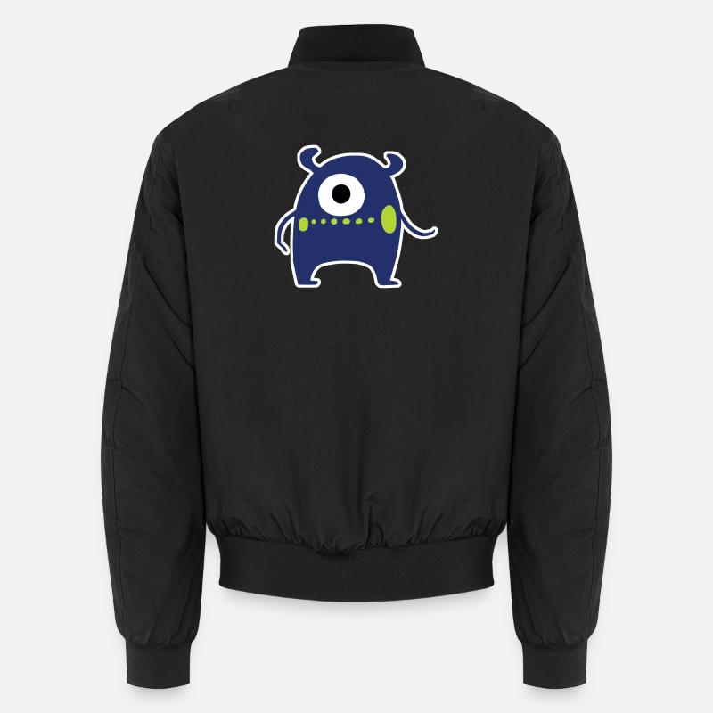 Monstre Cyclope bleu marine | Extraterrestre Chibi mignon Bomber unisexe