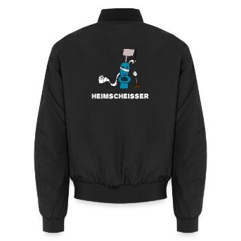 Heimscheisser WC Klo - Unisex Bomberjacke - Schwarz - Hinten - AI Model Male 185 light (185cm)