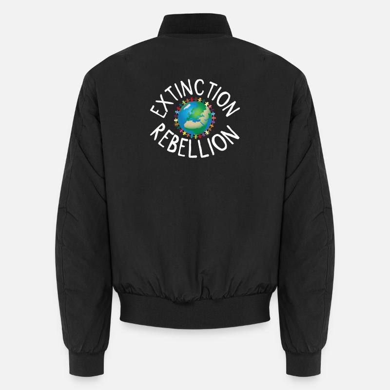 Extinction Rebellion Collier Humain Blanc - Bomber unisexe - noir