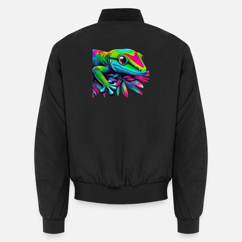 Gecko - Unisex Bomber Jacket - black