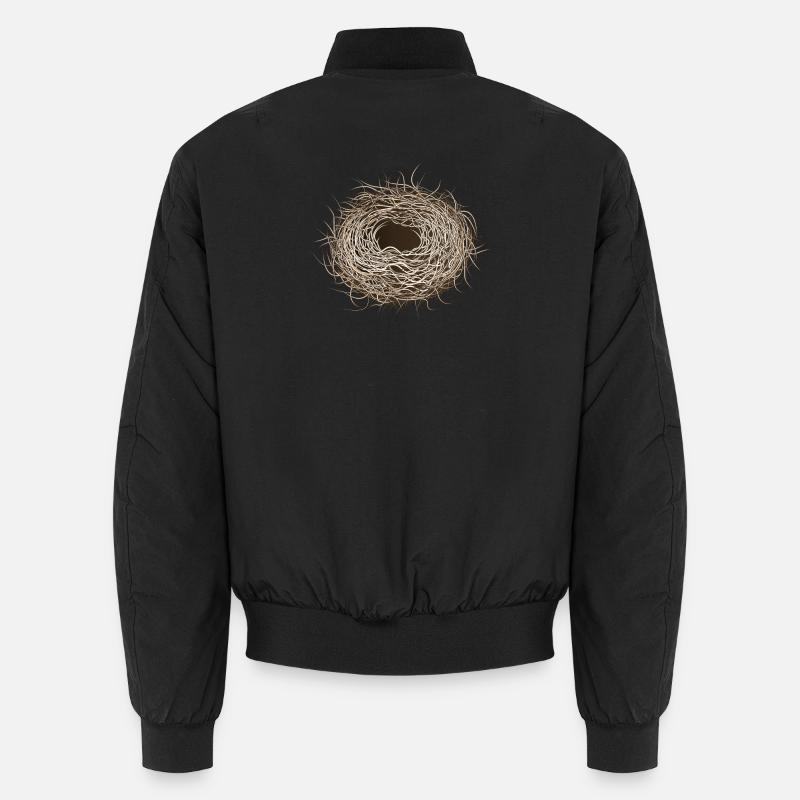 empty bird's nest or easter basket for spring Unisex Bomber Jacket