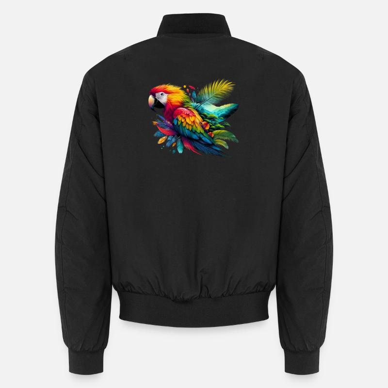 Papagei - Unisex Bomberjacke - Schwarz