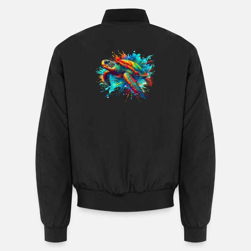 Turtle - Unisex Bomber Jacket - black