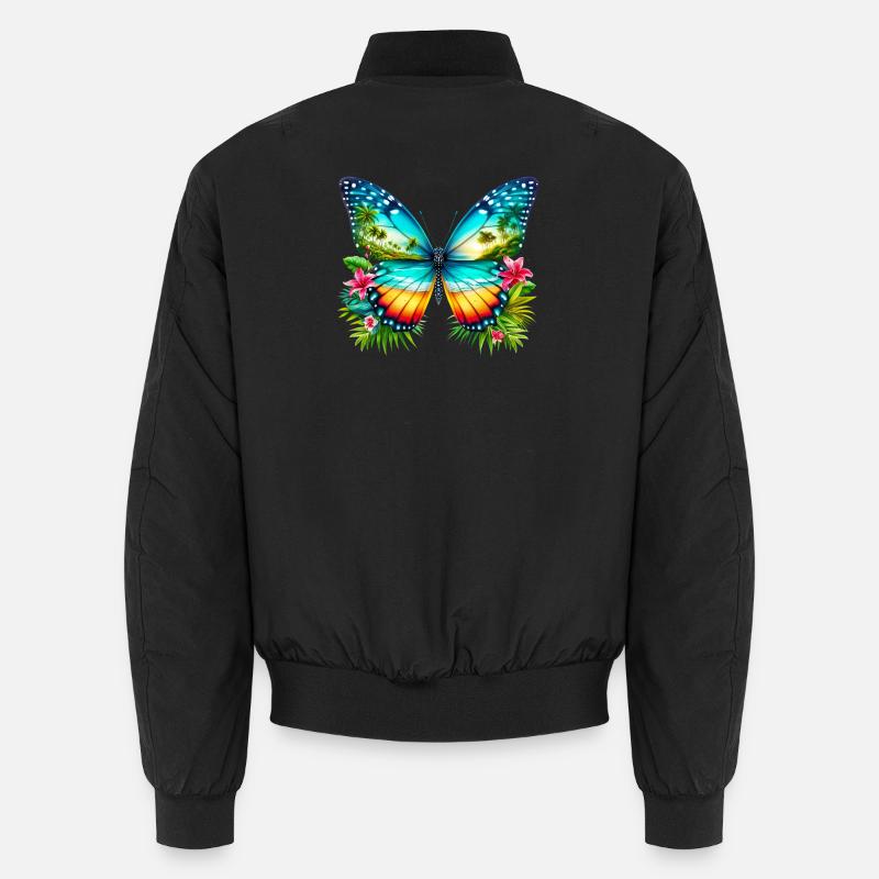 Butterfly - Unisex Bomber Jacket - black