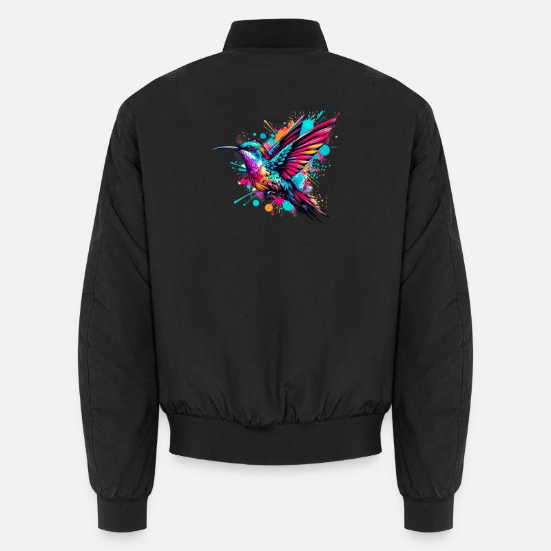 Kolibri - Unisex Bomberjacke - Schwarz