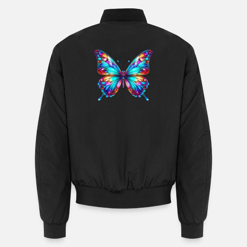 Schmetterling - Unisex Bomberjacke - Schwarz