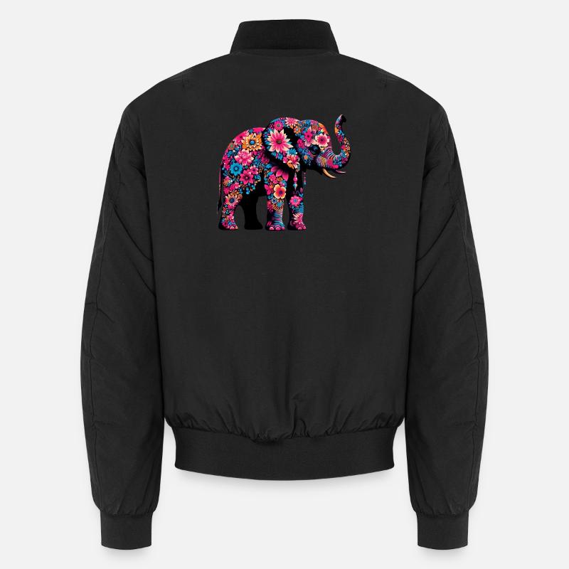 Éléphant - Bomber unisexe - noir