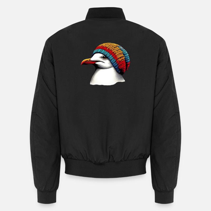 Möwe - Unisex Bomberjacke - Schwarz