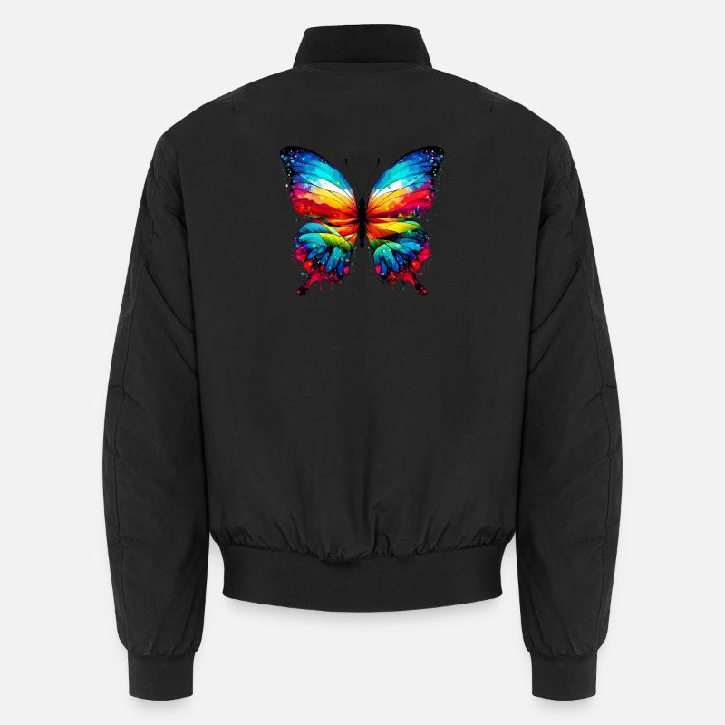 Schmetterling - Unisex Bomberjacke - Schwarz