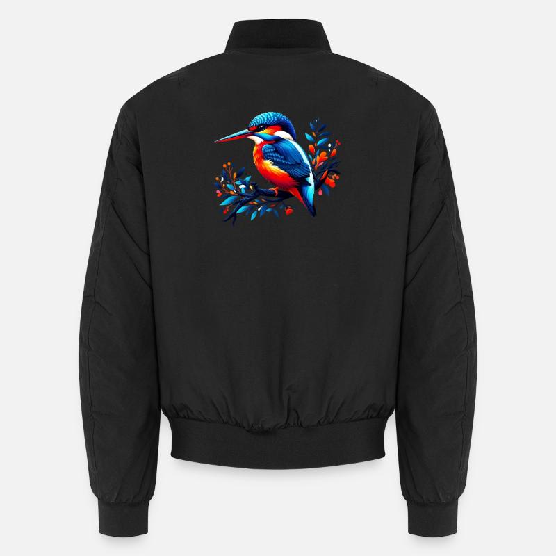 Kingfisher - Unisex Bomber Jacket - black