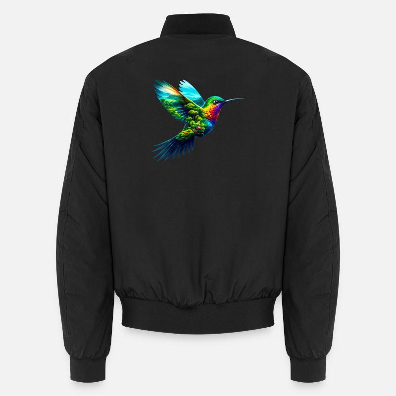 Kolibri - Unisex Bomberjacke - Schwarz