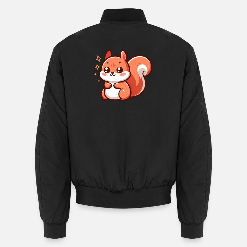 Niedliches kleines Eichhörnchen - Unisex Bomberjacke - Schwarz