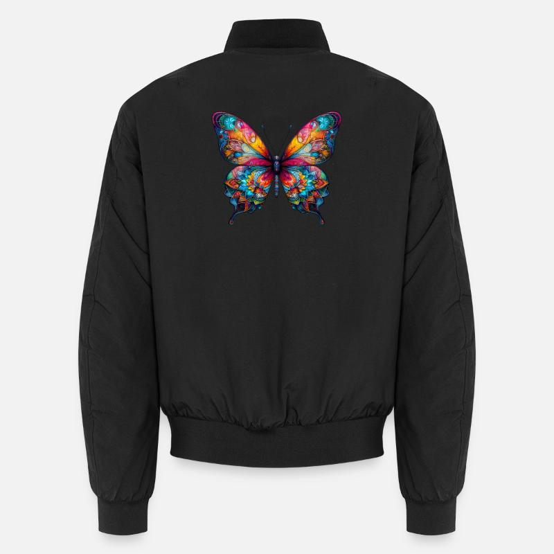 Butterfly - Unisex Bomber Jacket - black