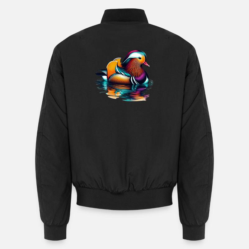 Mandarinente - Unisex Bomberjacke - Schwarz