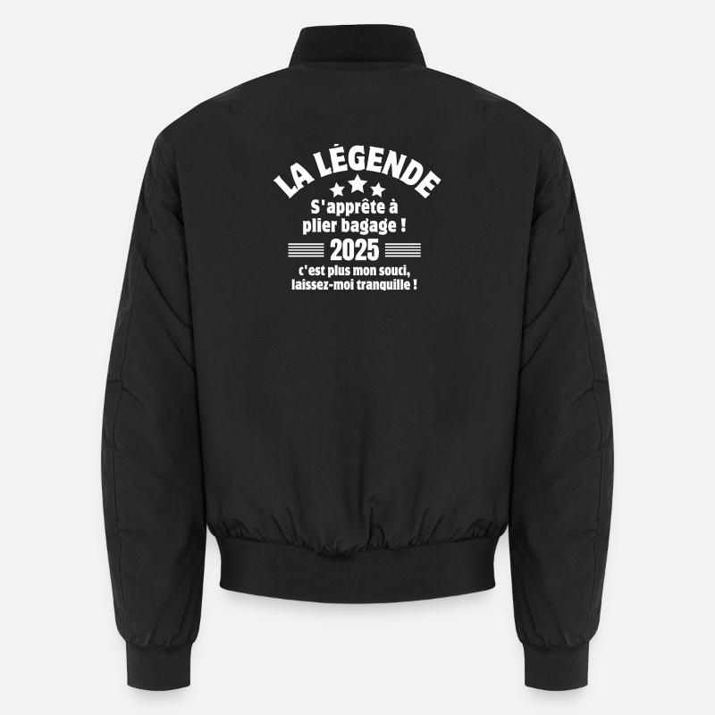 retirement, retire, I'm retired - Unisex Bomber Jacket - black