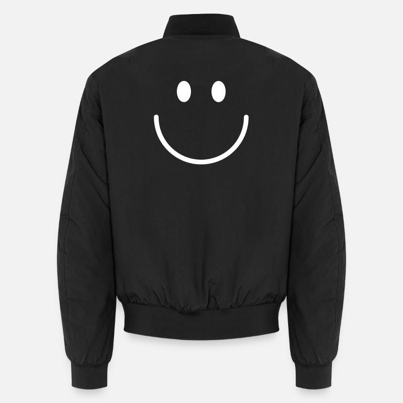 Smiley lächle gute Laune - Unisex Bomberjacke - Schwarz