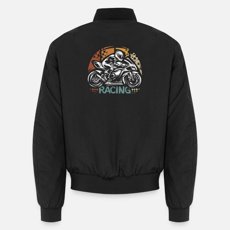 Conception de course de motos – Retro Racer Bomber unisexe
