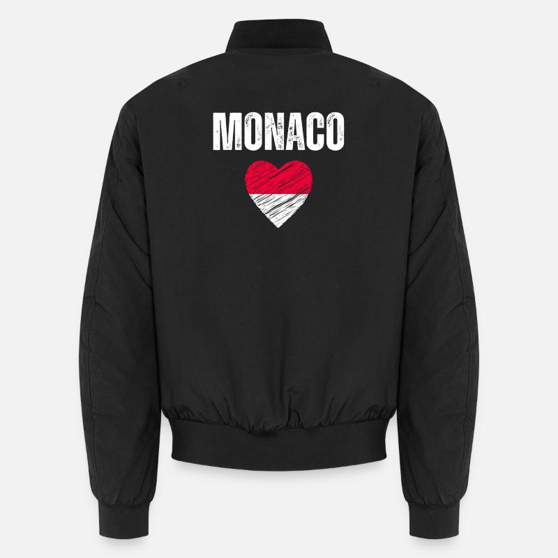 J’aime Monaco, drapeau de Monaco Bomber unisexe