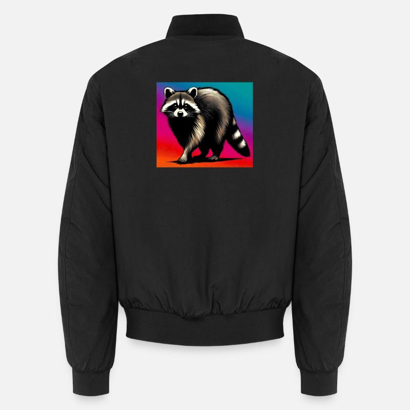 Waschbär - Unisex Bomberjacke - Schwarz