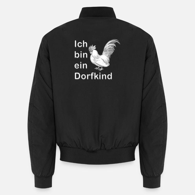Ich bin ein Dorfkind - Unisex Bomberjacke - Schwarz