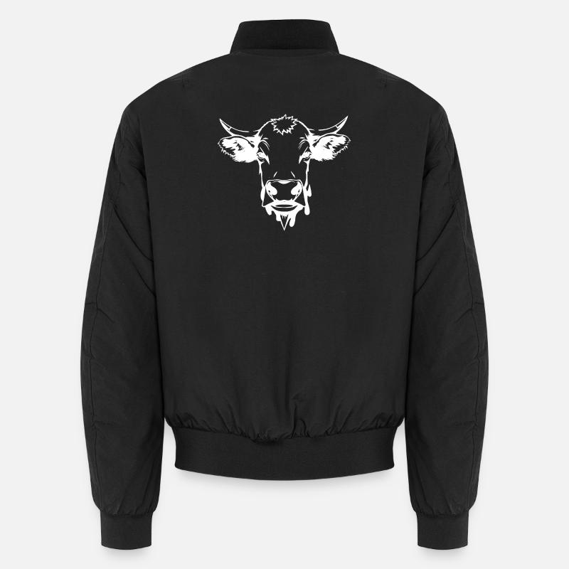 Vache Vache Blanche Blanche Cadeau Fermier Bomber unisexe