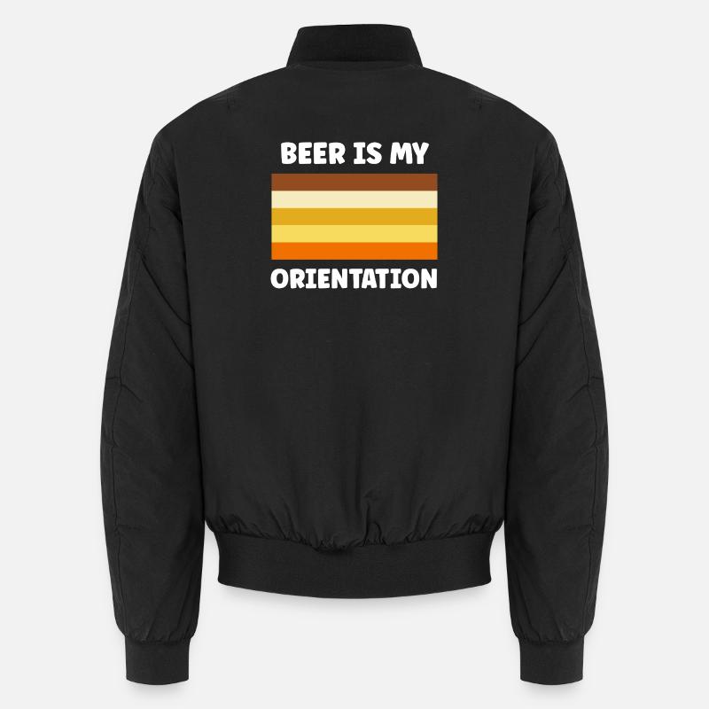 Beer is my orientation - Unisex Bomber Jacket - black