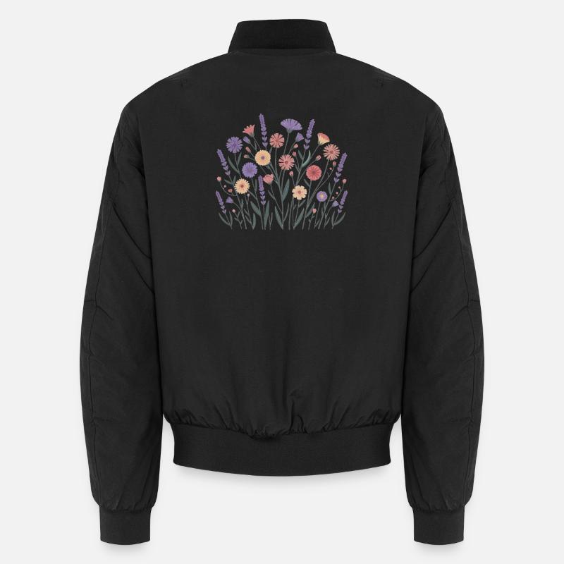 Boho Wildblumen – Blühende Harmonie Unisex Bomberjacke