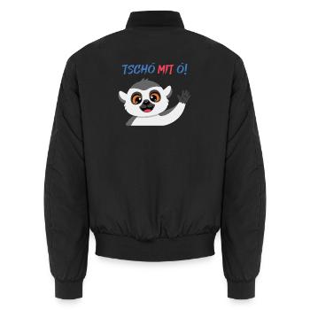 Tschö mit Ö Panda - Unisex Bomberjacke - Schwarz - Hinten - AI Model Male 185 light (185cm)