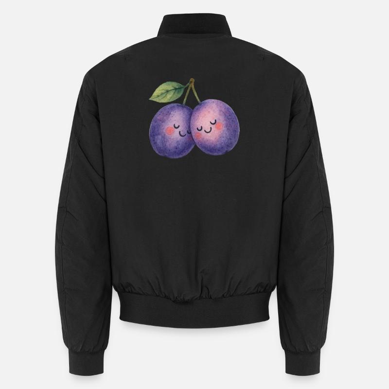 Deux prunes amoureuses de la Saint-Valentin avec amour Bomber unisexe