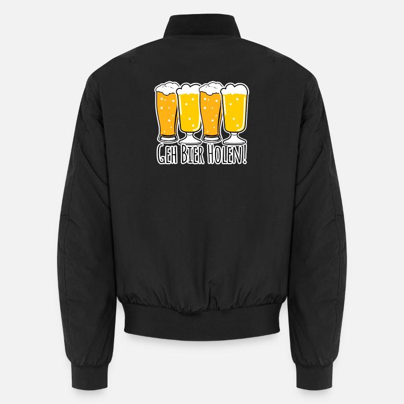 Geh Bier holen! - Unisex Bomberjacke - Schwarz