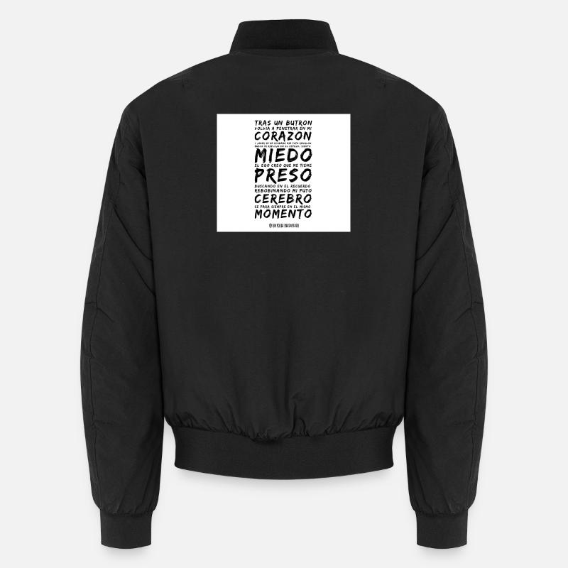 Herz und Angst im Vers Unisex Bomberjacke