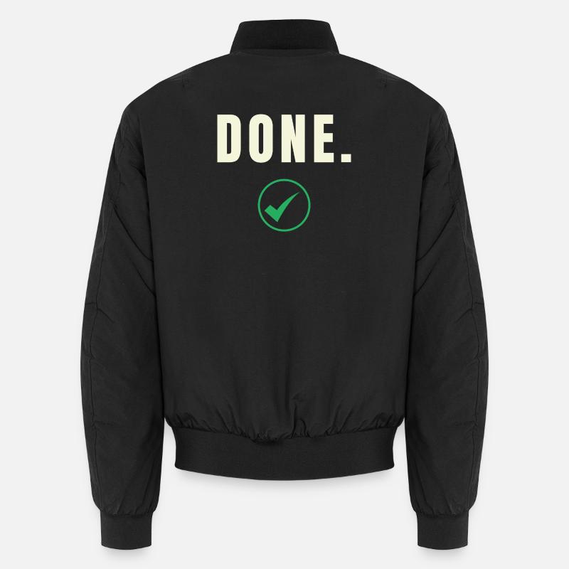 DONE. Success Edition – Minimalistisches Check-Des Unisex Bomberjacke